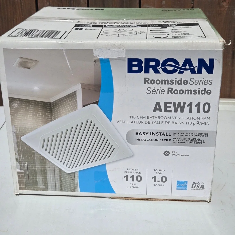Broan InVent Series Quiet Ventilation Fan White AEW110